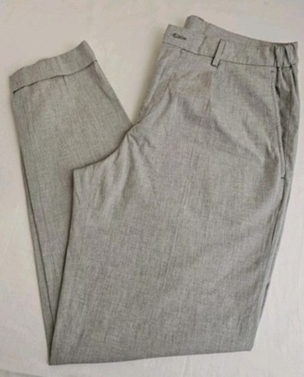 Paul Taylor Mens Lightweight Pleated Rolled Cuff Elastic Dress Pants Size 34 X29